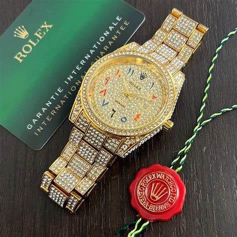 diamond encrusted rolex replica|full diamond encrusted rolex.